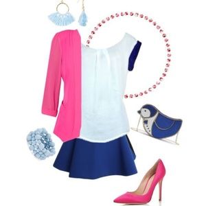 • {Mine} Blue Sheer Top